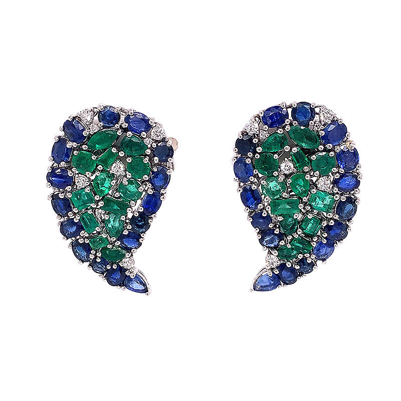 Emerald and Blue Sapphires Jewelry 2